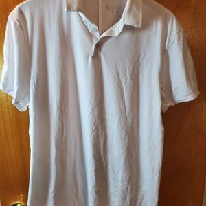Barbell modern polo shirt large white